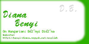 diana benyi business card